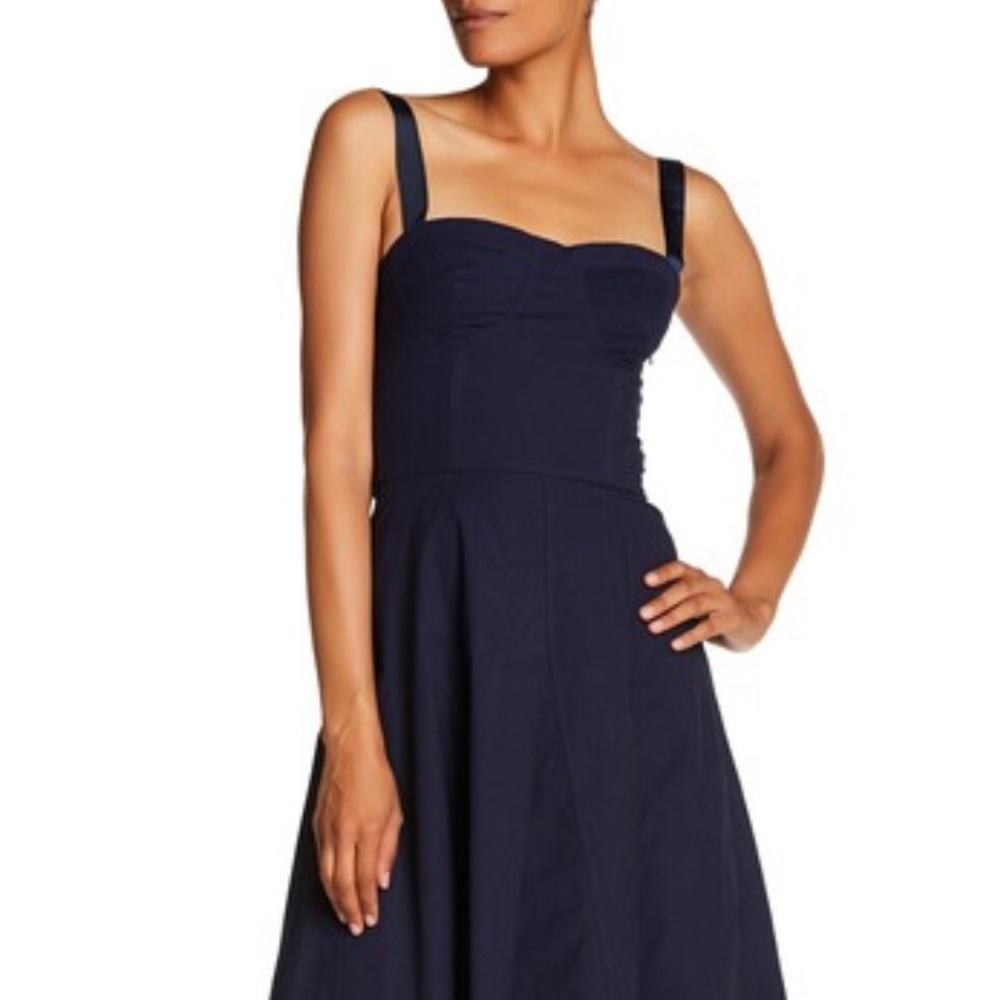 Joie Dark Navy Briel Bustier Cotton Dress Sz 4 NWT